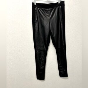 Rafaella black leather leggings